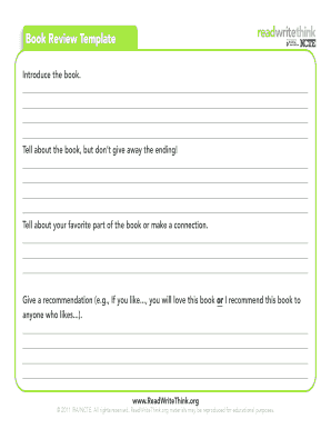 Book Review Template