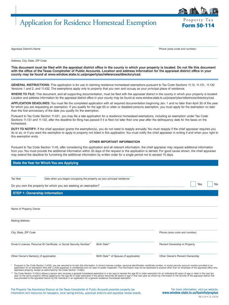 Fillable Online hidalgoad Homestead Exemption Form Bee County
