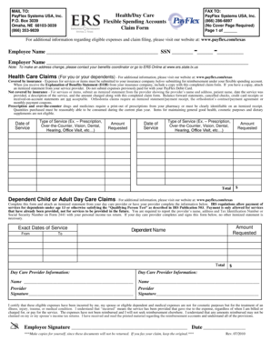PayFlex Health/Day Care Claim Form