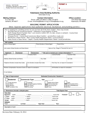 Michigan Building Permit Application