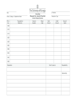 Request for Journal Voucher