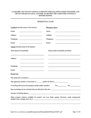 Residential Lease Agreement