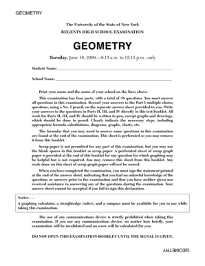 New York Geometry Regents Exam