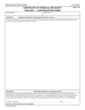 Certificate of Medical Necessity DME 11.02