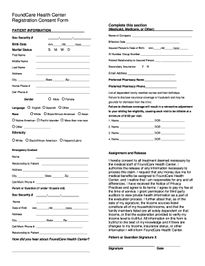 FoundCare Health Center Registration Consent Form