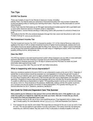 IRS Tax Tips and Guidelines