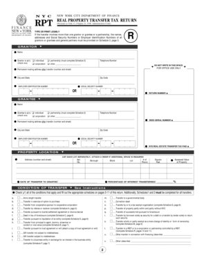 New York City Real Property Transfer Tax Return