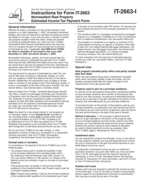 New York Nonresident Real Property Estimated Income Tax Form