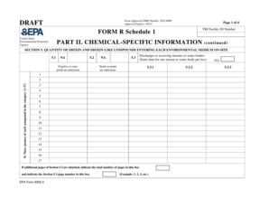 EPA Form 9350-3 Schedule 1