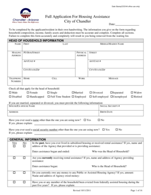 Full Application for Housing Assistance