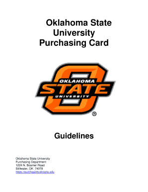 Oklahoma State University Purchasing Card - Human Resources