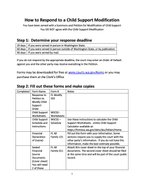 Fillable Online How to Respond to a Child Support Modification Fax ...