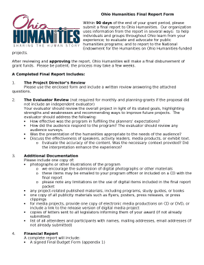Ohio Humanities Final Report Form