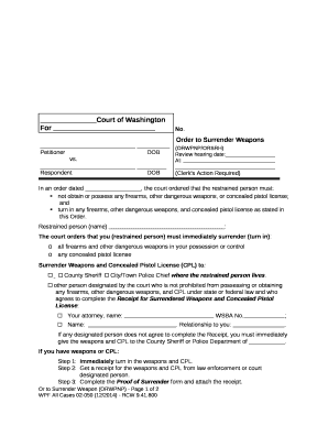 Order to Surrender Weapons