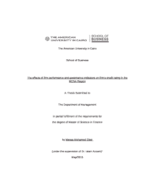 The effects of firm performance and governance indicators on firms credit rating in the MENA Region