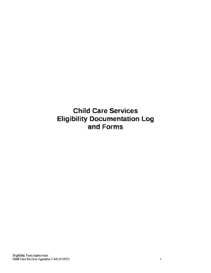 Eligibility Documentation Log