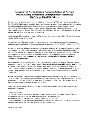 Online Nursing Department Undergraduate Scholarships