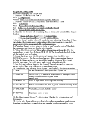 Chapter 6 Reading Guide: Section 1 Geography and Early China 1 ...