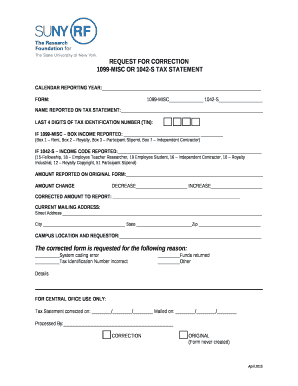 1099-MISC OR 1042-S TAX STATEMENT
