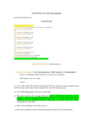 CHAPTER XX W8 Equivalents