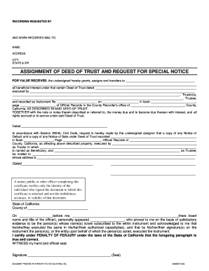 assignment of beneficial interest deed