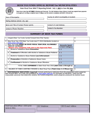 State Fiscal Year 2016 ** Reporting Period:July 1, 2015 to June 30, 2016