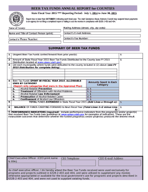 State Fiscal Year 2015 *** Reporting Period:July 1, 2014 to June 30, 2015