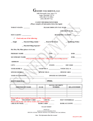 Goosby tax service