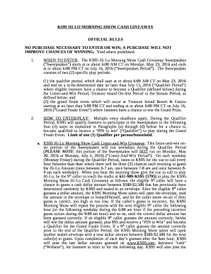 KS95 HI-LO MORNING SHOW CASH GIVEAWAY