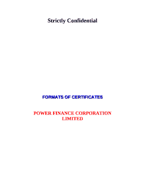 FORMATs of CERTIFICATES