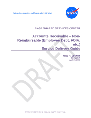 Accounts Receivable Non-Reimbursable (Employee Debt, FOIA, etc