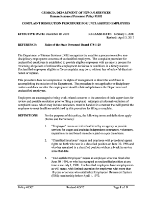 1502 human personnel resource dhs policy