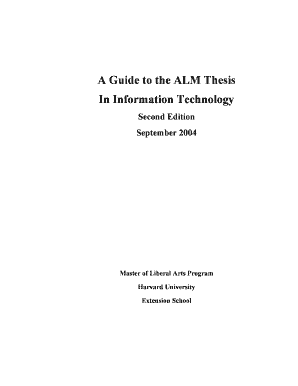 guide to alm thesis