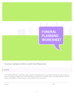 Fillable funeral planning guide worksheet - Edit, Print & Download Form Templates in PDF & Word ...