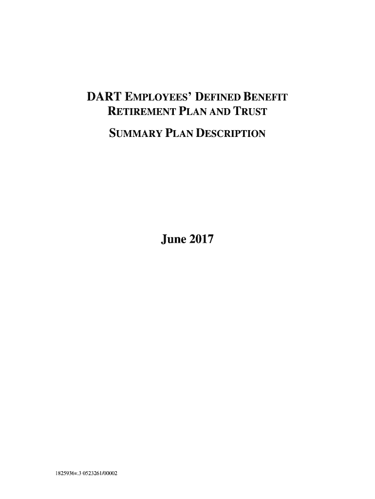 Fillable Online DART EMPLOYEES DEFINED BENEFIT Fax Email Print pdfFiller