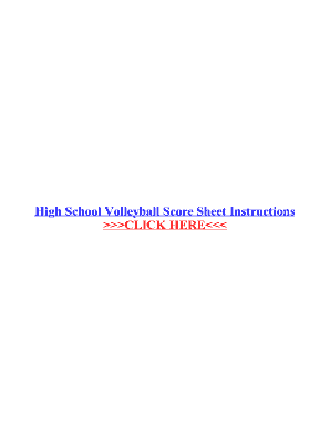 Fillable Online High School Volleyball Score Sheet Fax Email Print ...