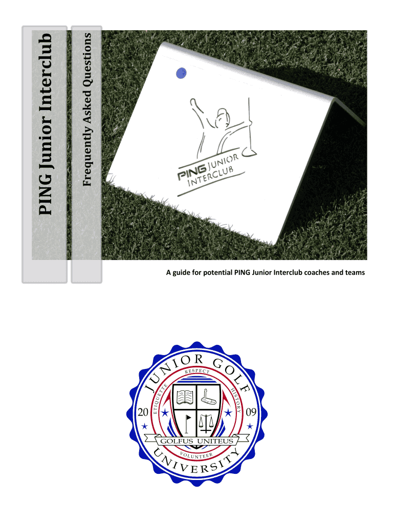 Fillable Online PING Junior Fax Email Print pdfFiller