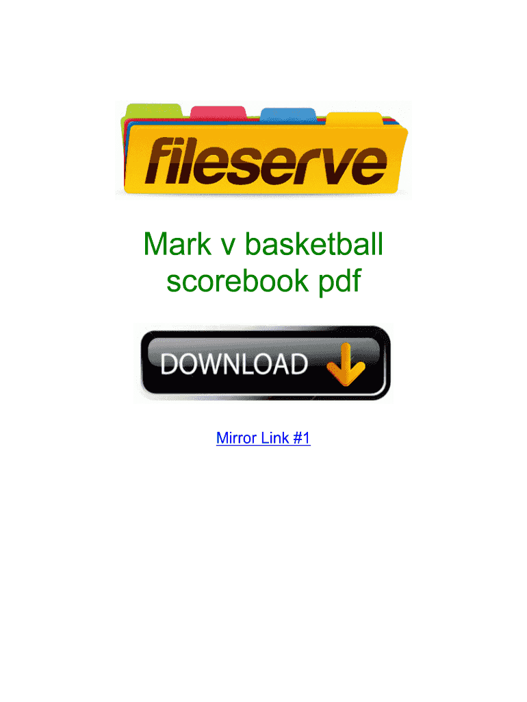 Mark V Basketball Scorebook Pdf Fill Online, Printable, Fillable