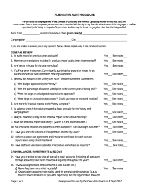 ALTERNATIVE AUDIT PROCEDURE