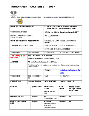 ALL INDIA TENNIS ASSOCIATIONCHANDIGARH LAWN TENNIS ASSOCIATION