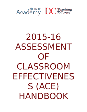 ASSESSMENT OF CLASSROOM EFFECTIVENESS (ACE)