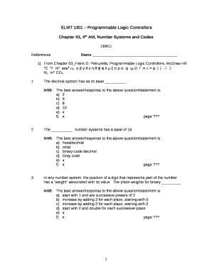 ELMT 1301 Programmable Logic Controllers