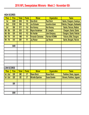 nfl scores week 1 - Edit &amp; Fill Out Online Templates, Download in Word