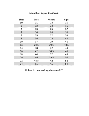 Johnathan kayne sugar kayne size chart | Dresses Images 2022