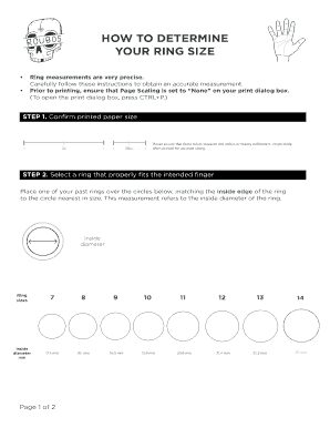printable mens ring sizer strip rings art