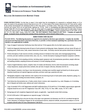 Release Determination Report Form