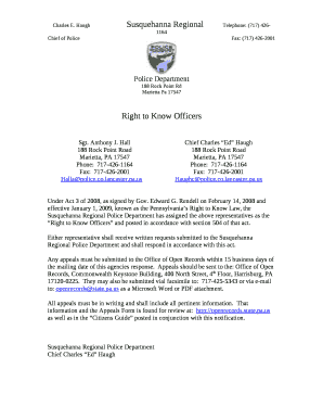 Right to Know Officers