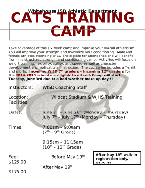 Take advantage of this six week camp and improve your overall athleticism