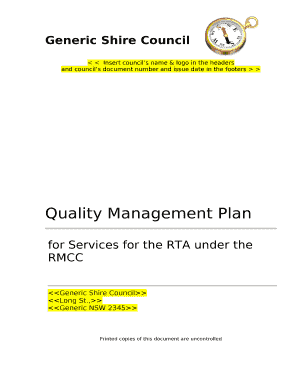 For Services for the RTA under the RMCC