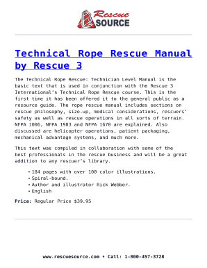 Fillable Online Technical Rope Rescue Manual Fax Email Print - pdfFiller